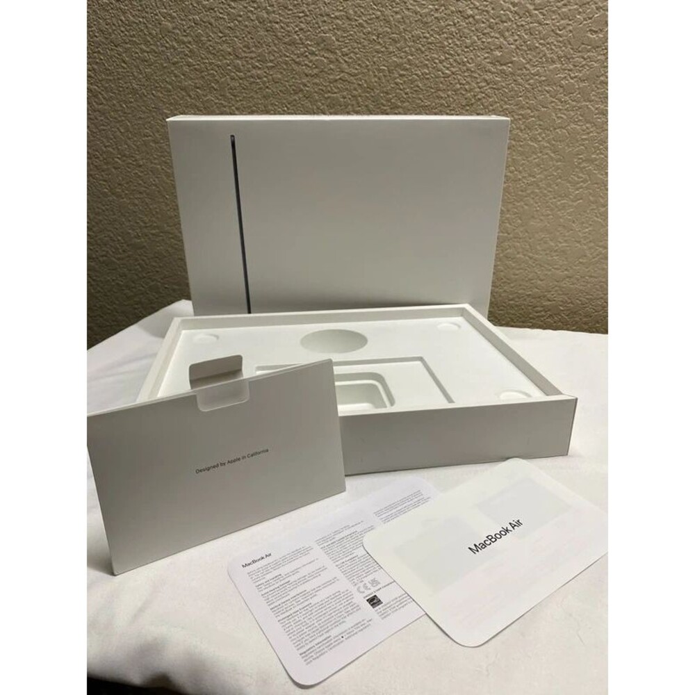 Empty MacBook packaging box empty box